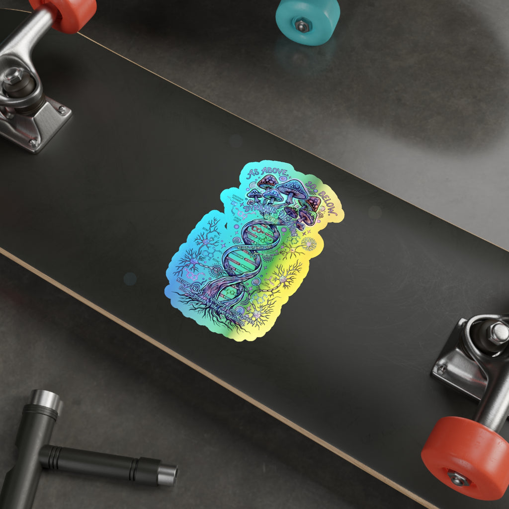 Entangled Consciousness Holographic Die-cut Stickers