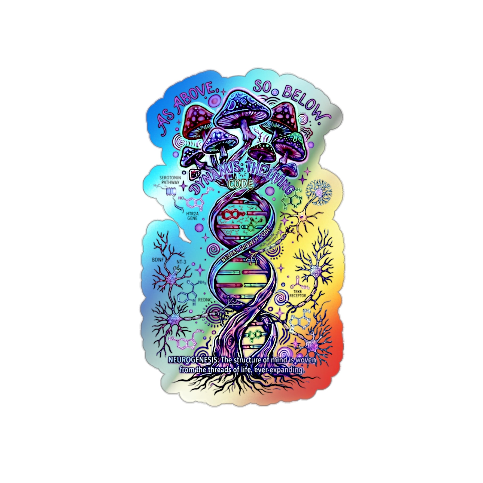 Entangled Consciousness Holographic Die-cut Stickers