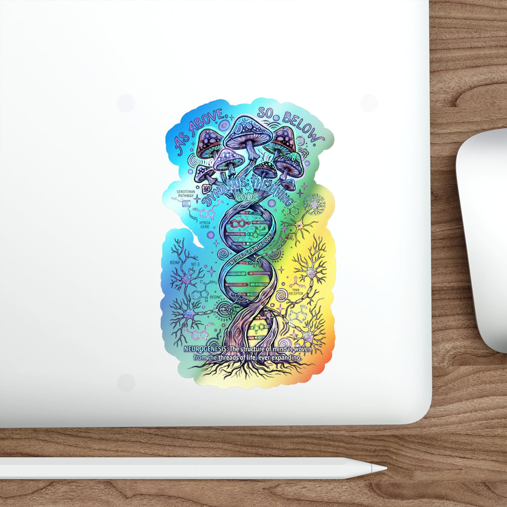 Entangled Consciousness Holographic Die-cut Stickers