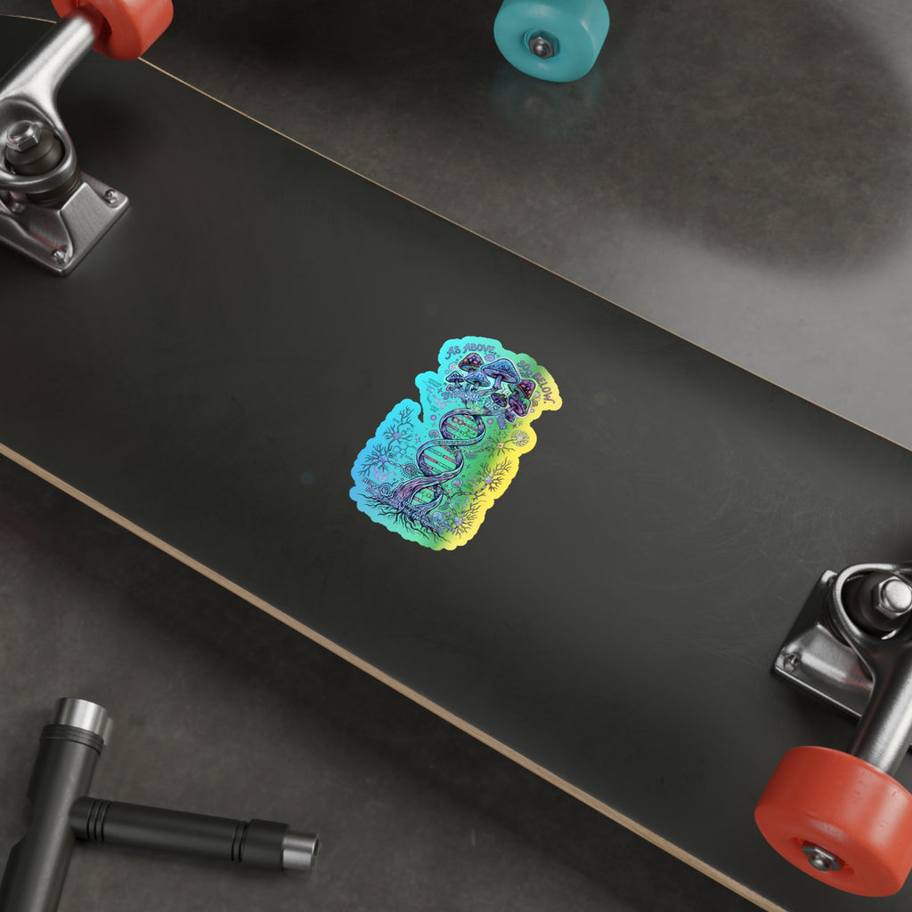 Entangled Consciousness Holographic Die-cut Stickers