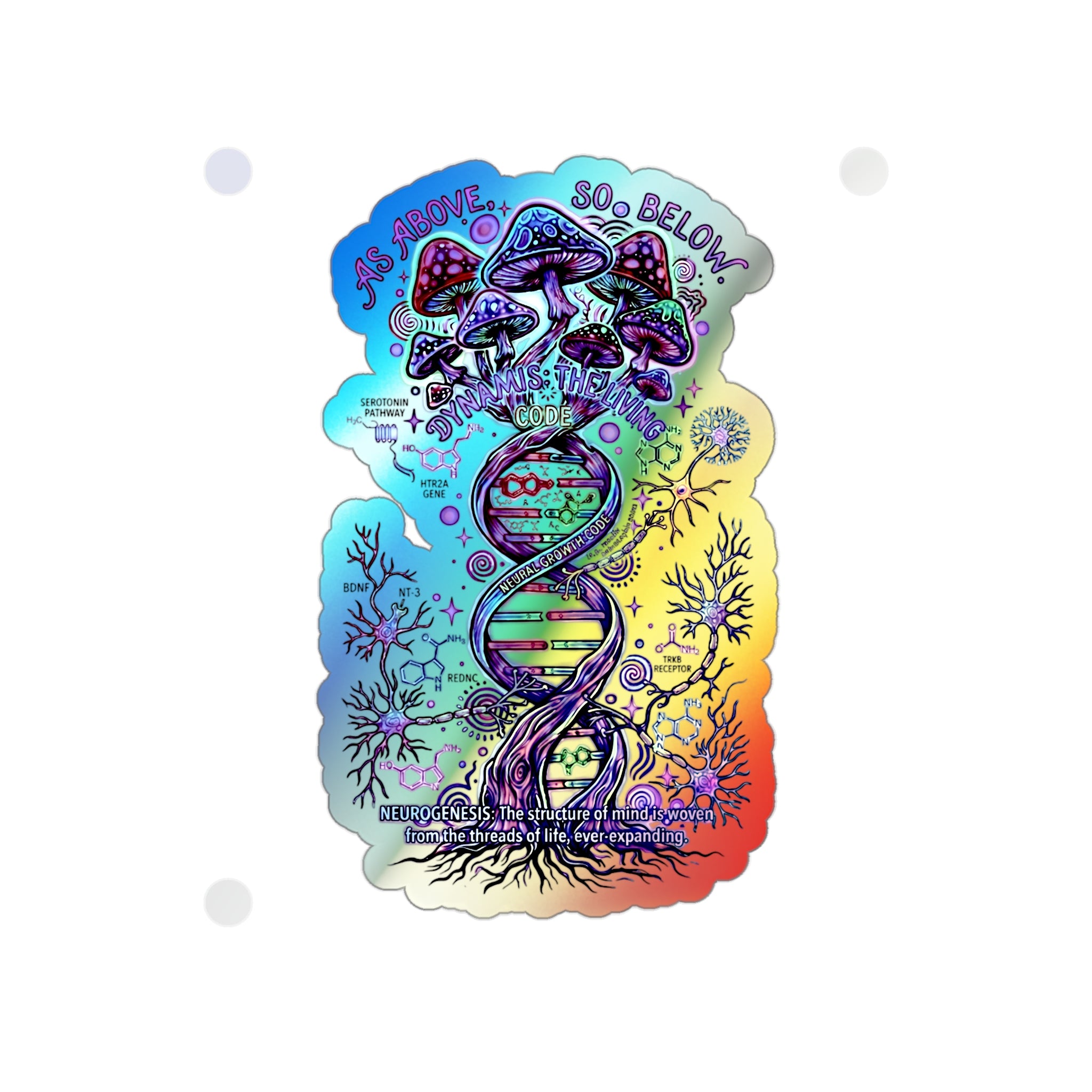 Entangled Consciousness Holographic Die-cut Stickers