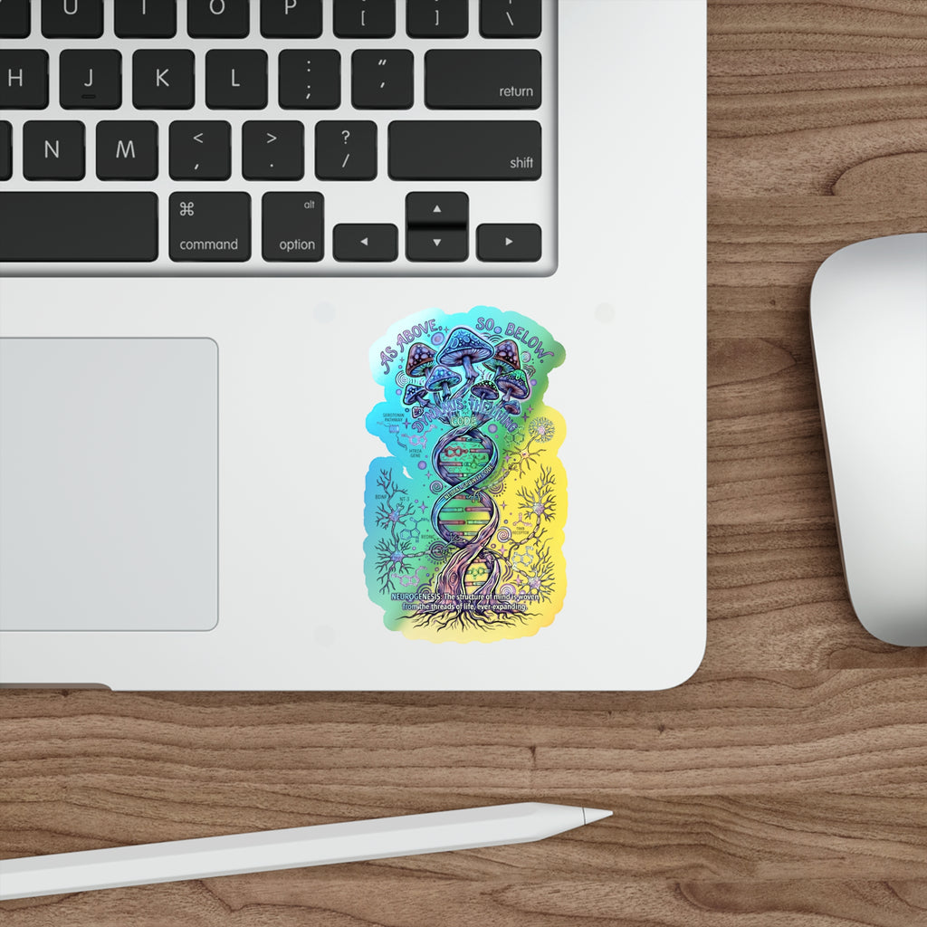Entangled Consciousness Holographic Die-cut Stickers