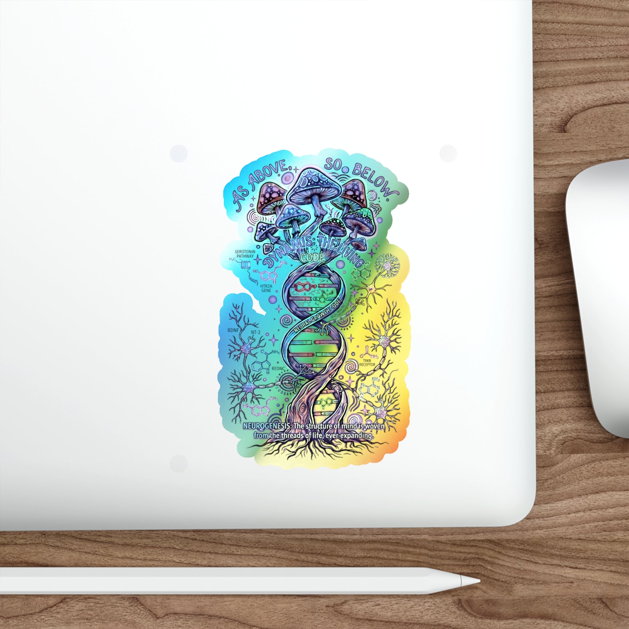 Entangled Consciousness Holographic Die-cut Stickers