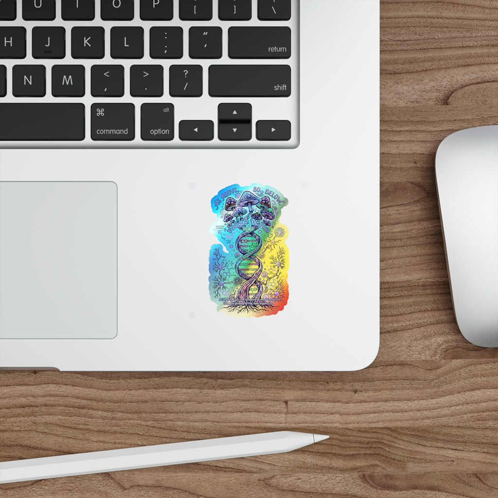 Entangled Consciousness Holographic Die-cut Stickers